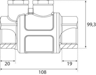 Clapet de retenue antipollution laiton 50/60