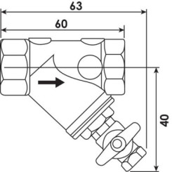 Filtre incliné à tamis avec robinet de rinçage F15/21