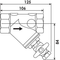 Filtre incliné à tamis avec robinet de rinçage F33/42