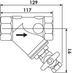 Filtre incliné à tamis avec robinet de rinçage F40/49