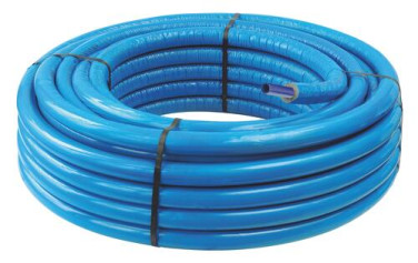 Tube PER  gainé isolé bleu ø20 50m