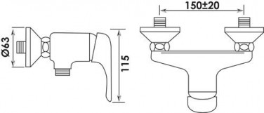 Mitigeur de douche Eco chromé