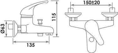 Mitigeur bain-douche Eco chromé