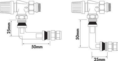 Coude reversible laiton nickelé