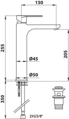 Mitigeur de lavabo haut taille L Class'o C3 