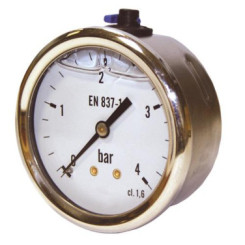 MANOMETRE A BAIN DE GLYCERINE AXIAL