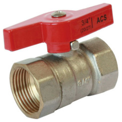 VANNE A SPHERE DOUBLE FEMELLE 26/34 V370 - MANETTE PAPILLON