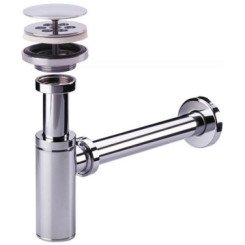 BONDE DE LAVABO DESIGN LAITON CHROME