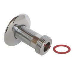 Raccord droit laiton chromé double mâle 15/21- 20/27