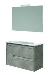 MEUBLE A SUSPENDRE 80cm BOSTON BETON - BATHROOM THERAPY