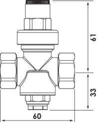 Réducteur de pression à piston double femelle 20/27