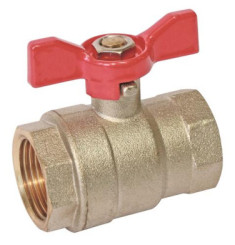 VANNE A SPHERE DOUBLE FEMELLE 26/34 V490 - MANETTE PAPILLON - PRONORM