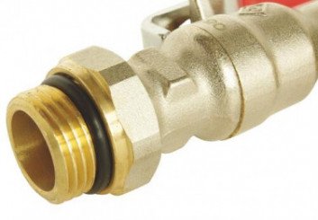 Robinet d'arrosage orientable à sphère avec raccord au nez 15/21 - 20/27