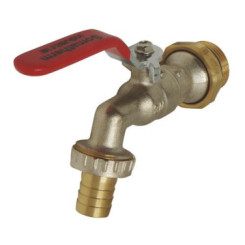 Robinet d'arrosage orientable à sphère avec raccord au nez 20/27 - 20/27