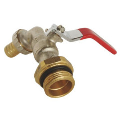 Robinet d'arrosage orientable à sphère avec raccord au nez 20/27 - 20/27