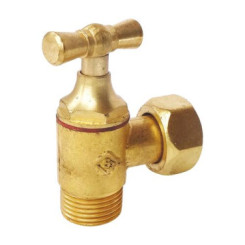 Robinet d'arrêt WC équerre monobloc brossé
