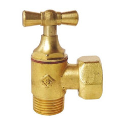 Robinet d'arrêt WC équerre monobloc brossé