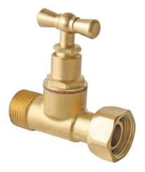 ROBINET ARRET DE CHASSE WC DROIT A PRESSE ETOUPE BROSSE - PRONORM