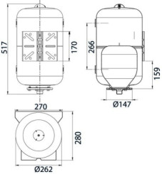 Réservoir à vessie interchangeable 24 litres