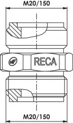 Raccord gaz double mâle 20/150 