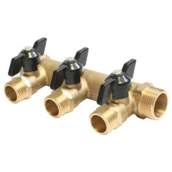 COLLECTEUR DE DISTRIBUTION CHANTIER A PORTEE PLATE AVEC MINI VANNES - FIXOCONNECT