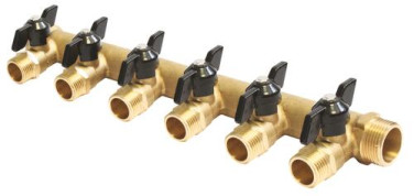 COLLECTEUR DE DISTRIBUTION CHANTIER A PORTEE PLATE AVEC MINI VANNES - FIXOCONNECT