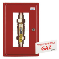 Coffret simple coupure gaz naturel et propane entrée/sortie ø35