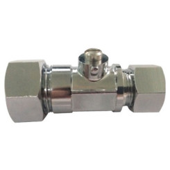 MINIVANNE REDUITE A BOISSEAU SPHERIQUE A BAGUE LAITON POUR RACCORD A BICONE TC 14 A 10