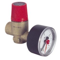 BLOC SOUPAPE MANO POUR INSTALLATION DE CHAUFFAGE EN CIRCUIT FERME