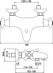 Thermostatique bain-douche Star'O 
