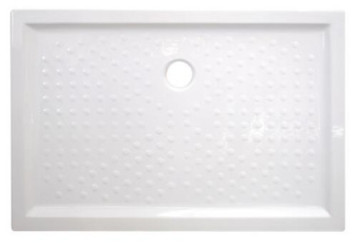 Receveur de douche céramique extra-plat 6 cm blanc 80x120cm