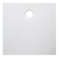 Receveur de douche céramique ultra-plat 3,5 cm blanc 80x80cm