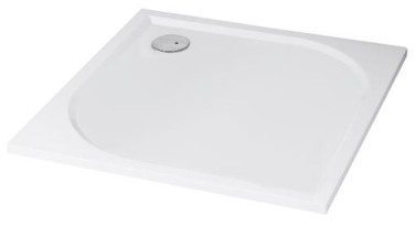 Receveur de douche extra-plat en béton de synthèse 80x80cm