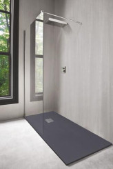 Receveur de douche résine de synthèse MINA gris anthracite 70x180