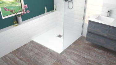 Receveur de douche résine de synthèse MINA gris anthracite 100x120
