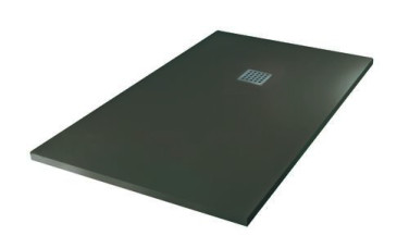 Receveur de douche résine de synthèse MINA gris anthracite 100x140