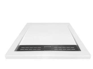 Receveur de douche caniveau résine de synthèse KORI blanc 90x90