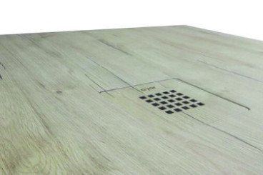 Receveur de douche résine de synthèse RECEA nature bois 80x80