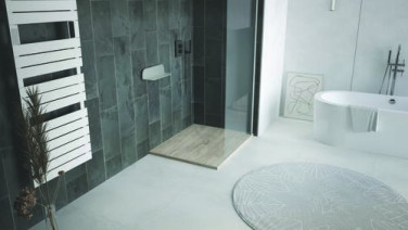 Receveur de douche résine de synthèse RECEA nature bois 90x90