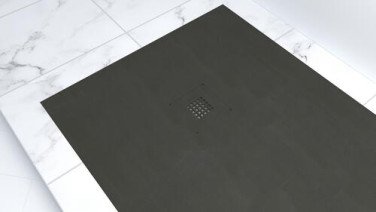 Receveur de douche résine de synthèse RECEA noir 90x90