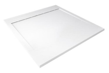 Receveur de douche caniveau résine de synthèse RUNA blanc 90x90