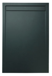 Receveur de douche caniveau résine de synthèse RUNA noir 80x120