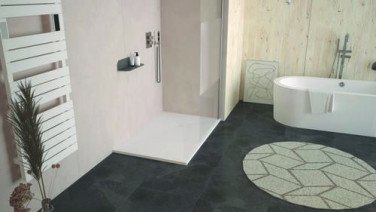 Receveur de douche résine de synthèse RECEA blanc 80x140
