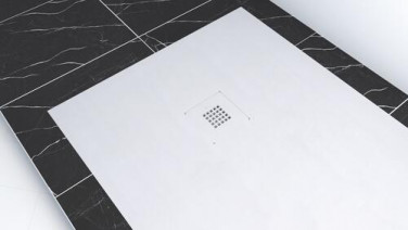 Receveur de douche résine de synthèse RECEA blanc 90x140