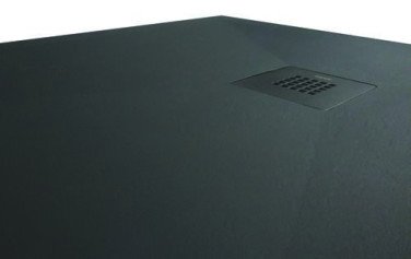 Receveur de douche résine de synthèse RECEA noir 90x160
