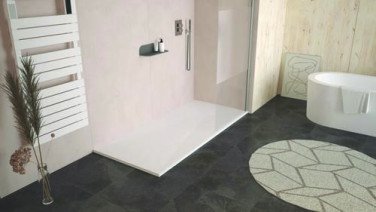 Receveur de douche résine de synthèse RECEA blanc 80x180