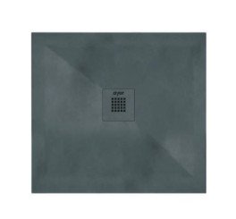 Receveur de douche résine de synthèse RECEA gris anthracite 100x100