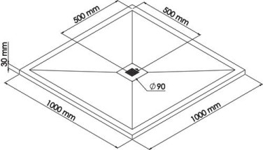 Receveur de douche résine de synthèse RECEA blanc 100x100