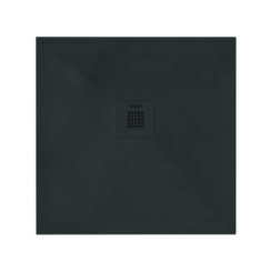 Receveur de douche résine de synthèse RECEA noir 100x100