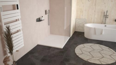Receveur de douche résine de synthèse RECEA blanc 100x120